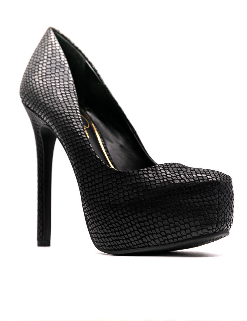 Sapatos Salto Alto Rebeca Padrão Cobra