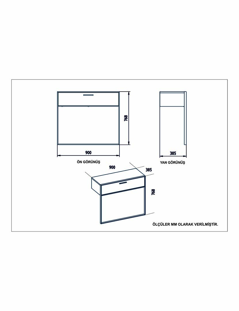 Consola Polka Aynalı Dourado/Preto