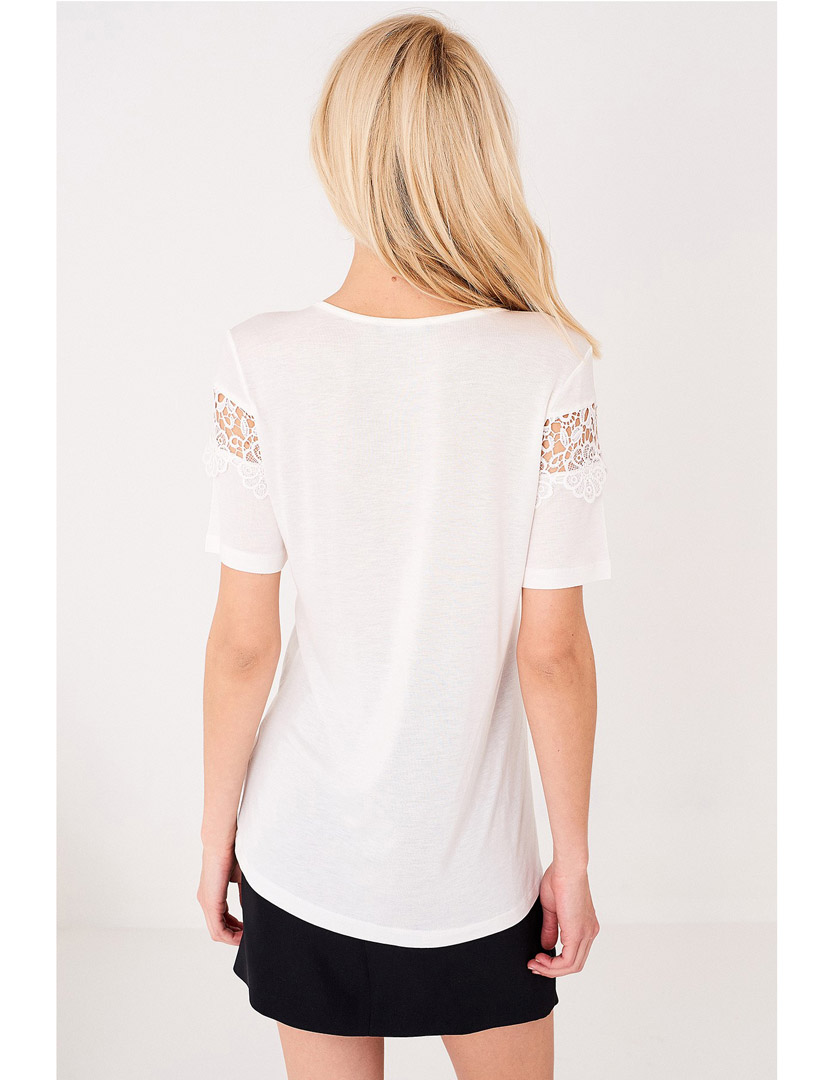 T-Shirt Renda Branco