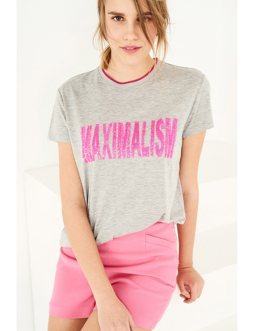 T-Shirt Senhora Cinza