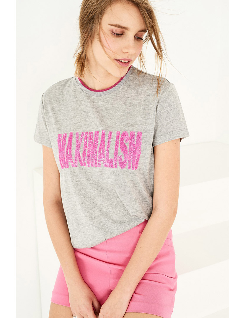 T-Shirt Senhora Cinza