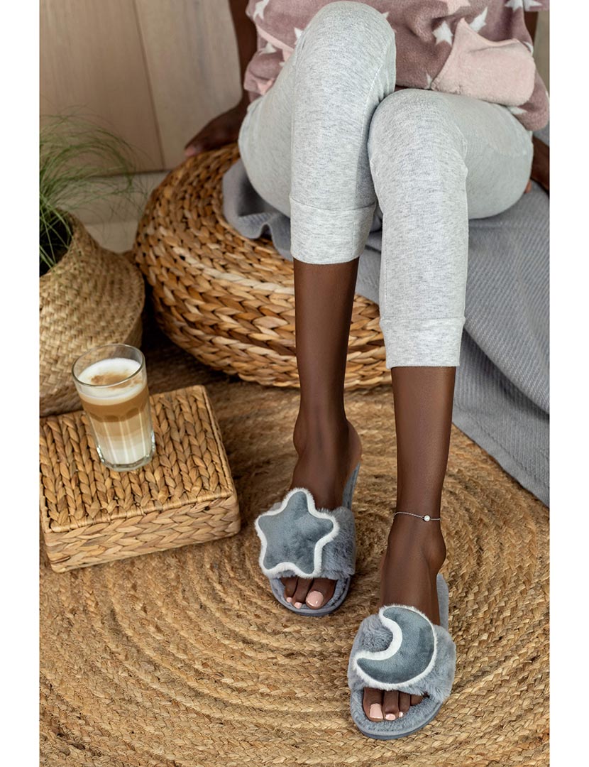 Chinelo de Casa Feminino Cinzento