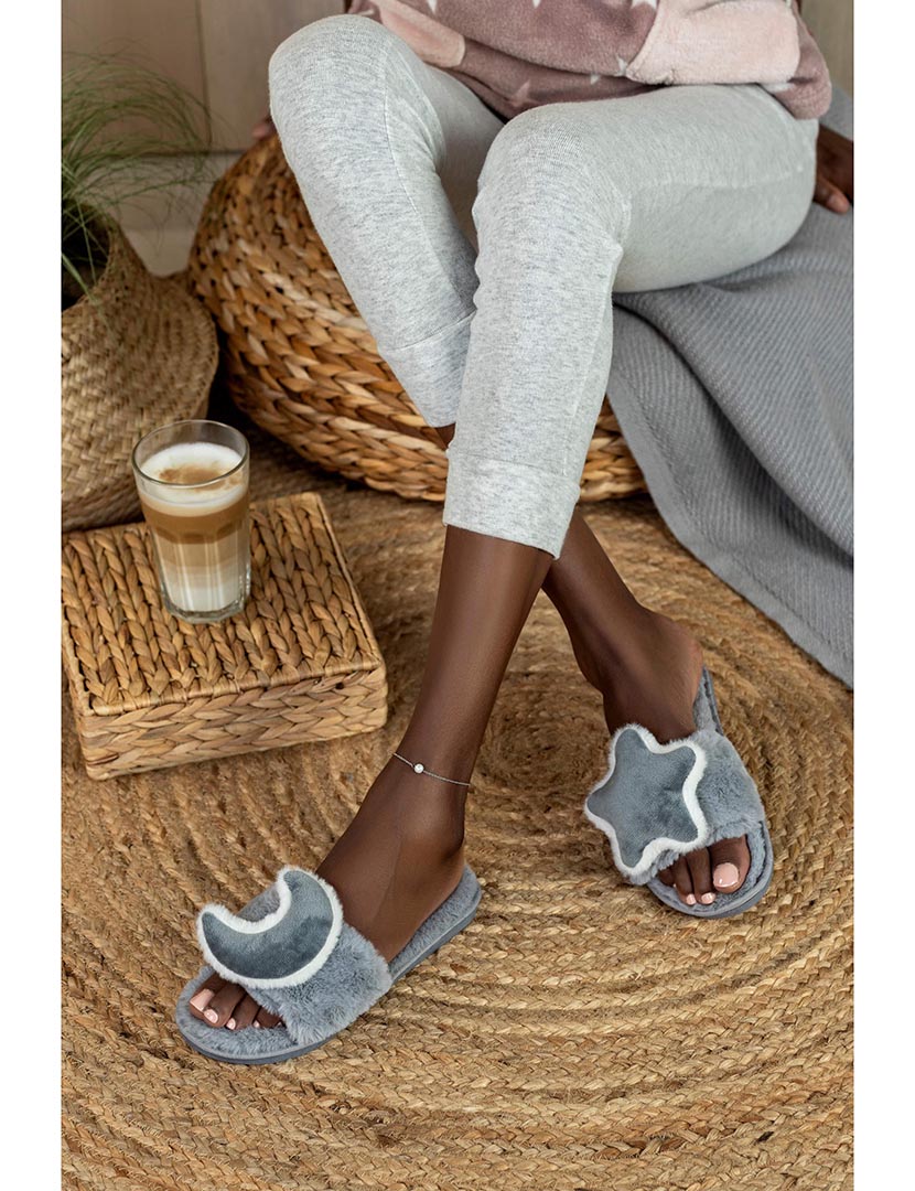 Chinelo de Casa Feminino Cinzento