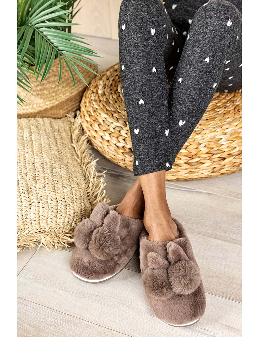 Chinelo de Casa Feminino Castanho