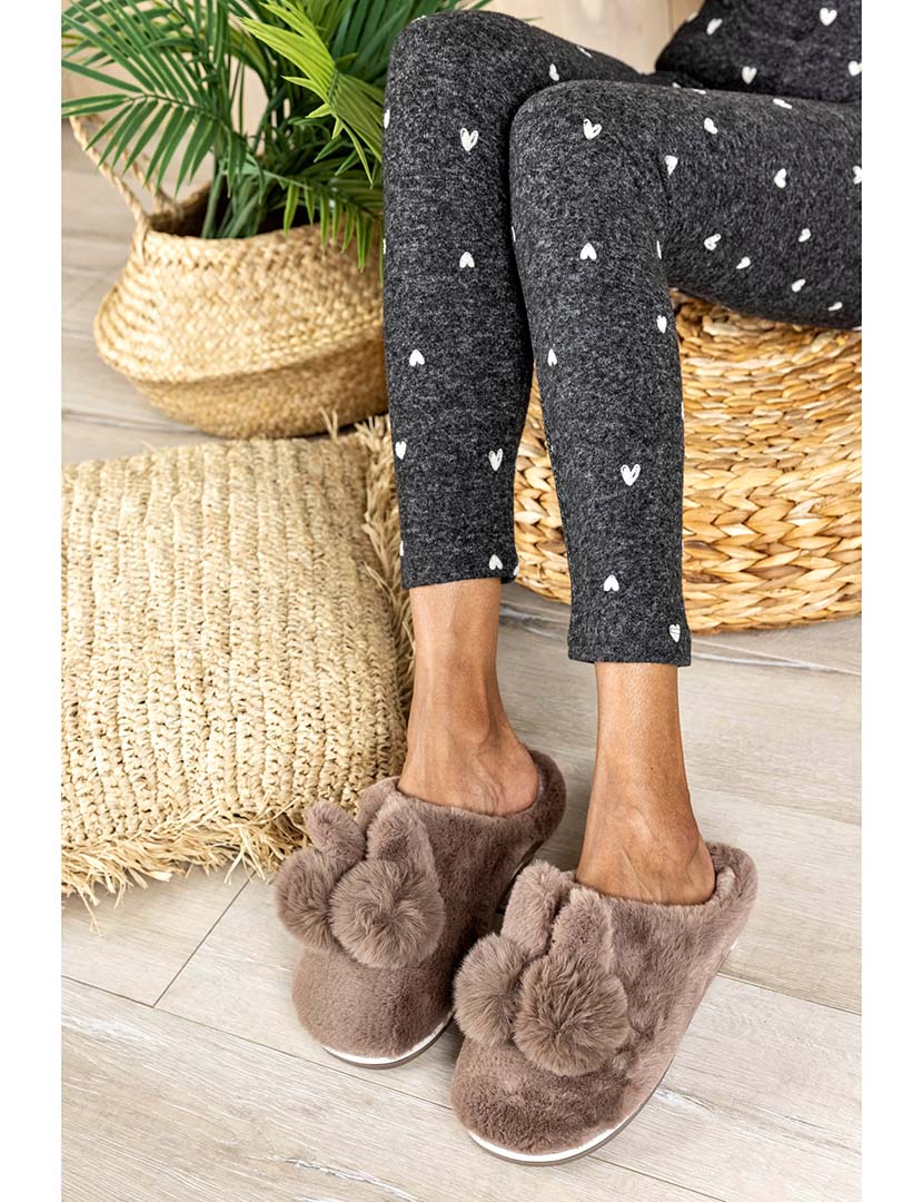 Chinelo de Casa Feminino Castanho