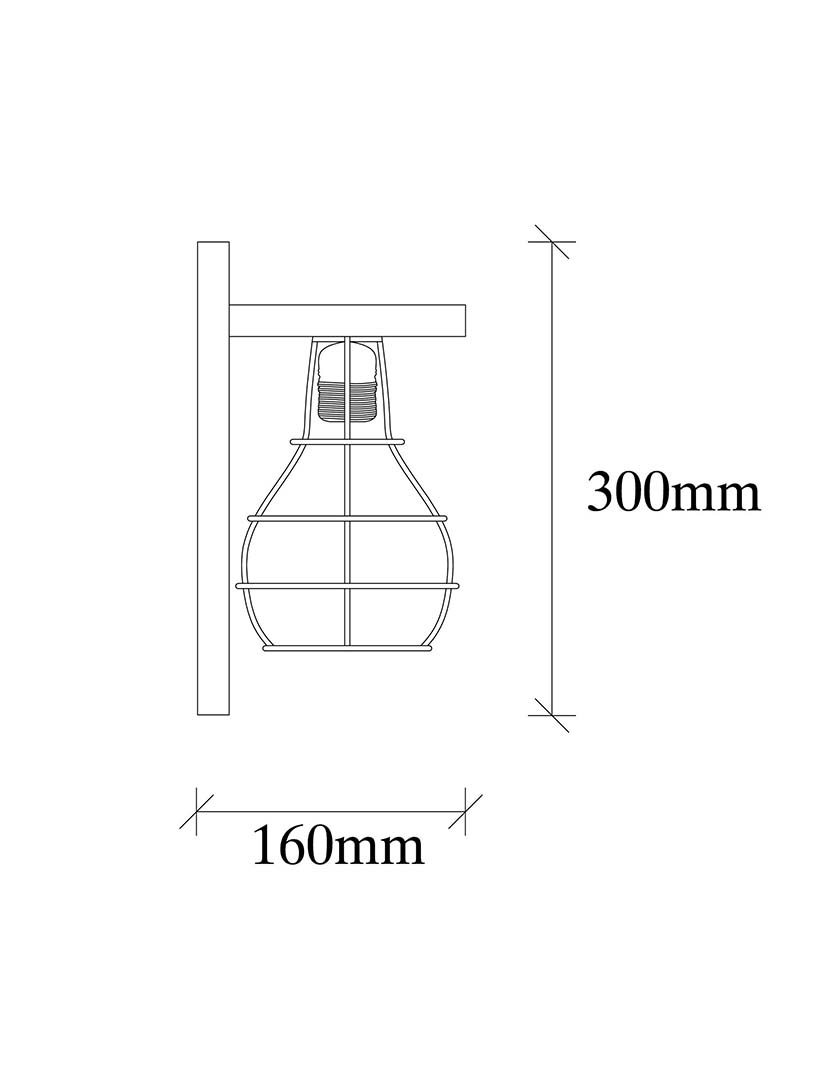 Candeeiro Parede Erebos 121-A