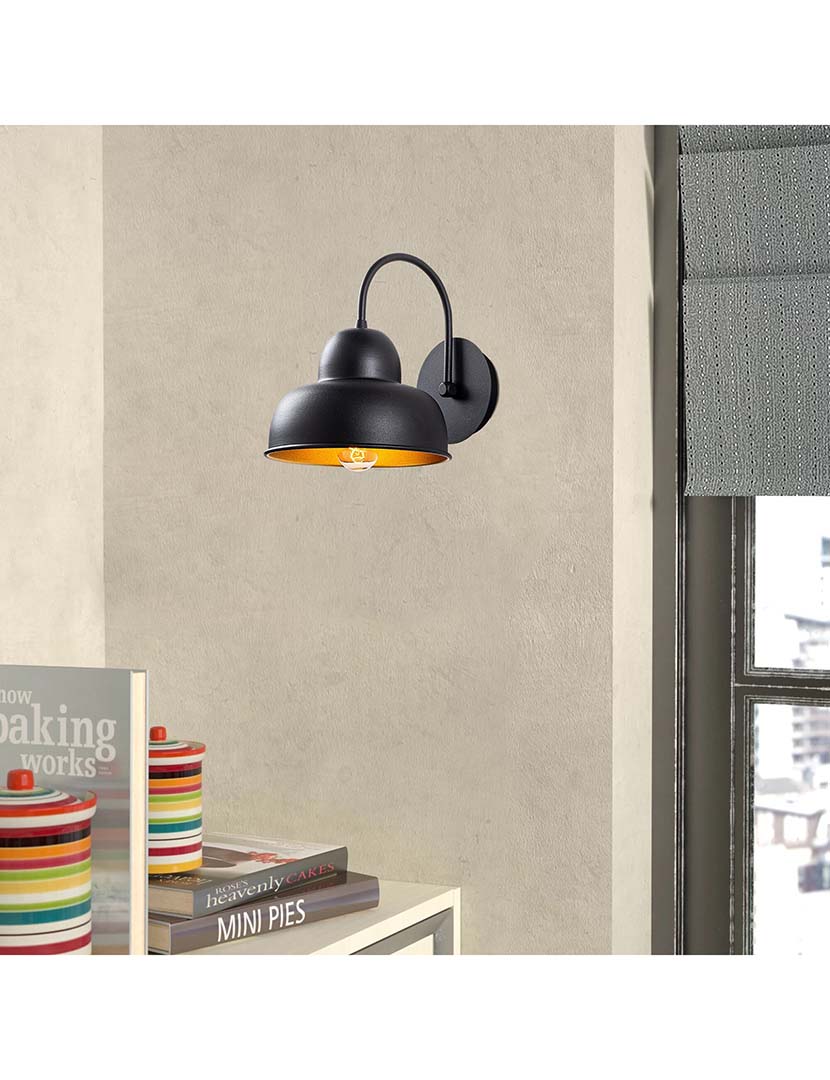 Candeeiro Parede Berceste 180 Preto