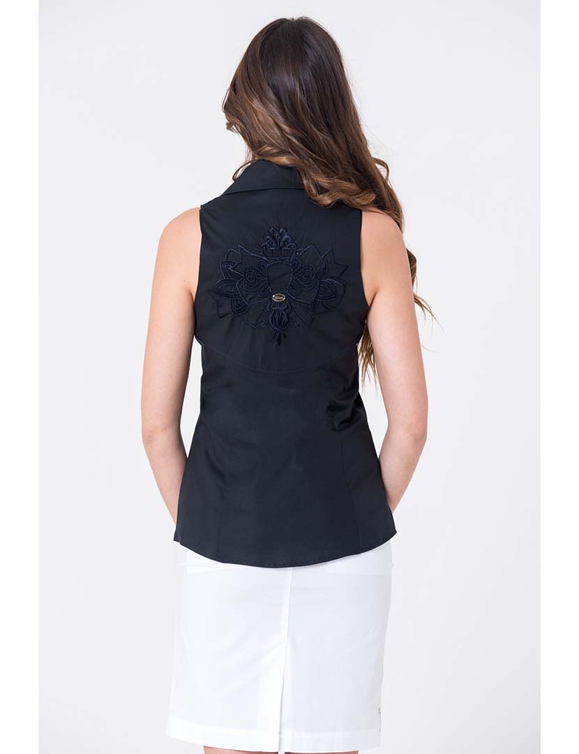 Camisa Manga Cava Preto