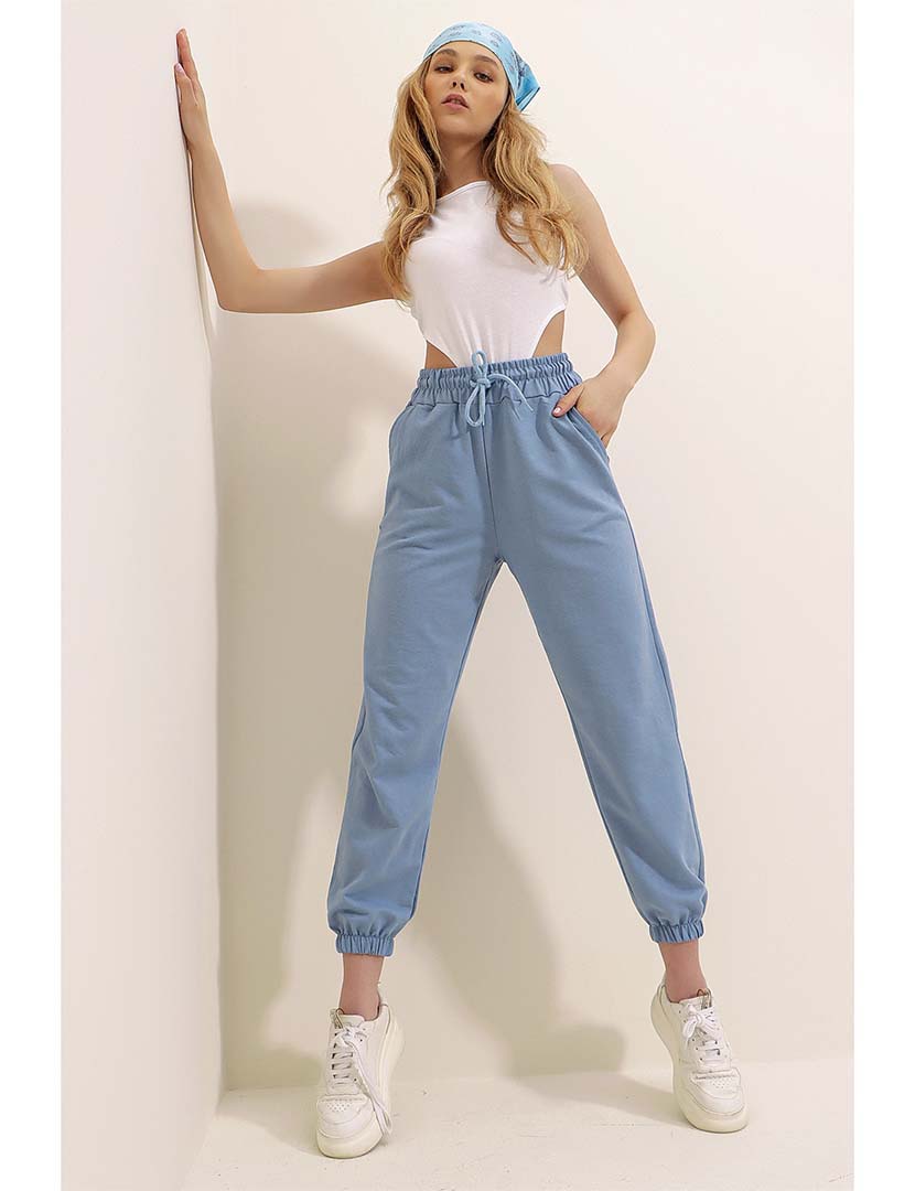 Calças Treino Senhora Azul