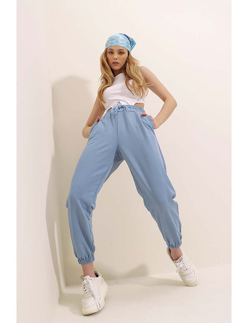 Calças Treino Senhora Azul