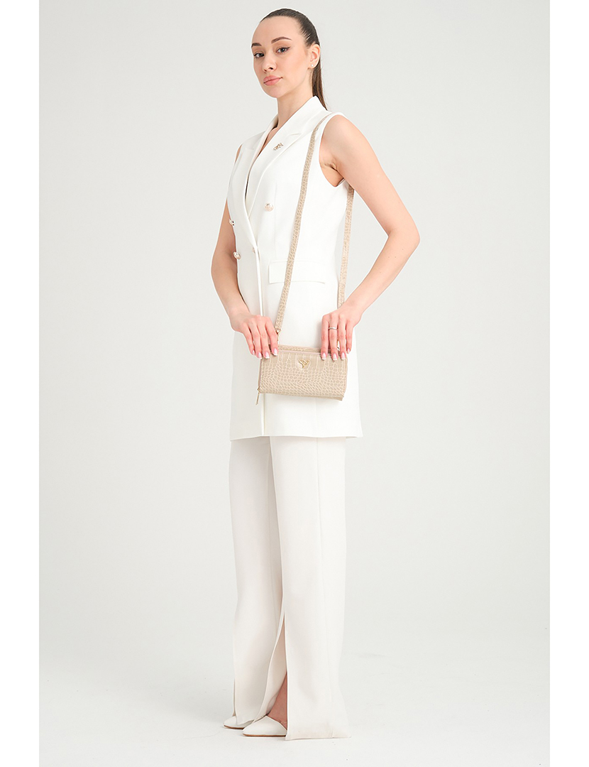 Carteira Senhora Lizard Bege