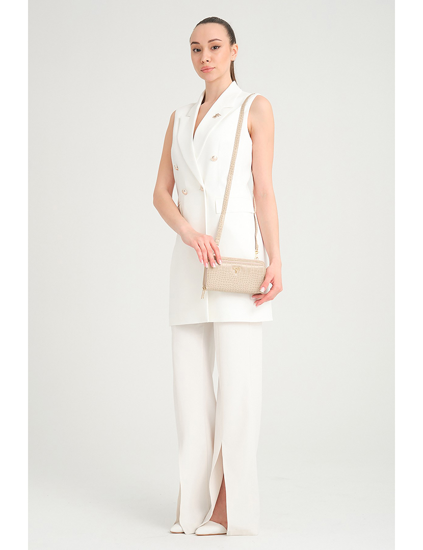 Carteira Senhora Lizard Bege