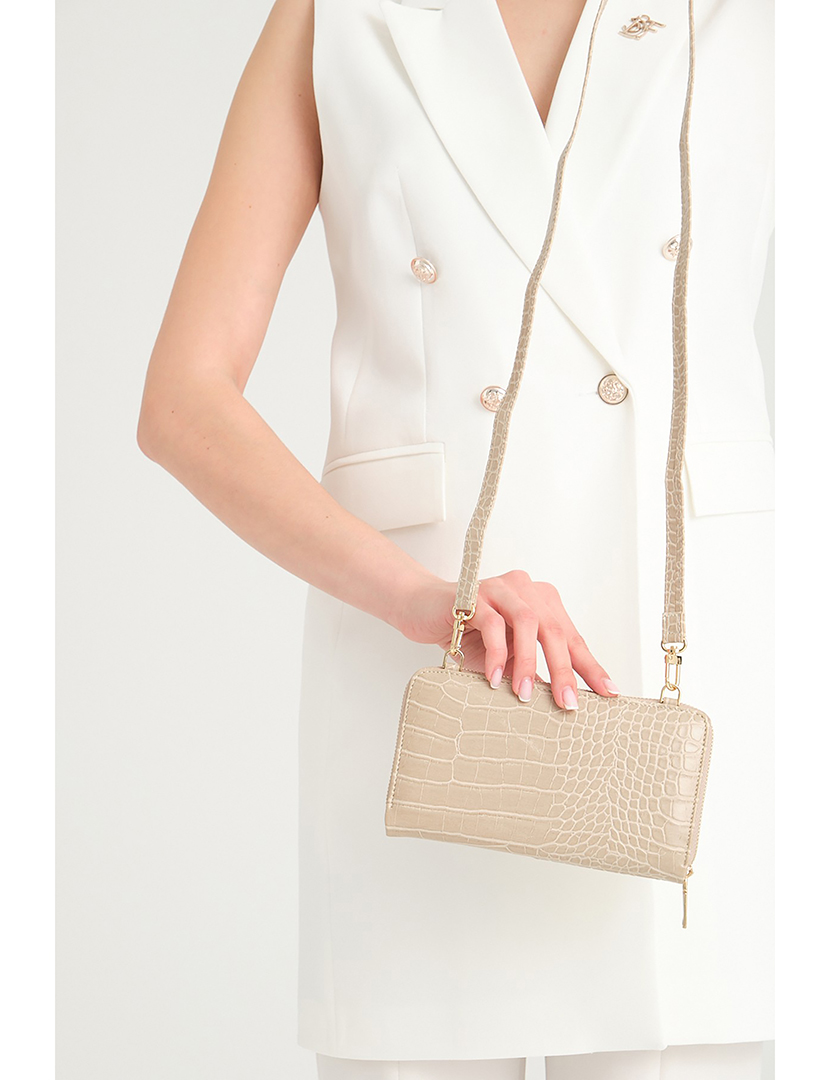 Carteira Senhora Lizard Bege