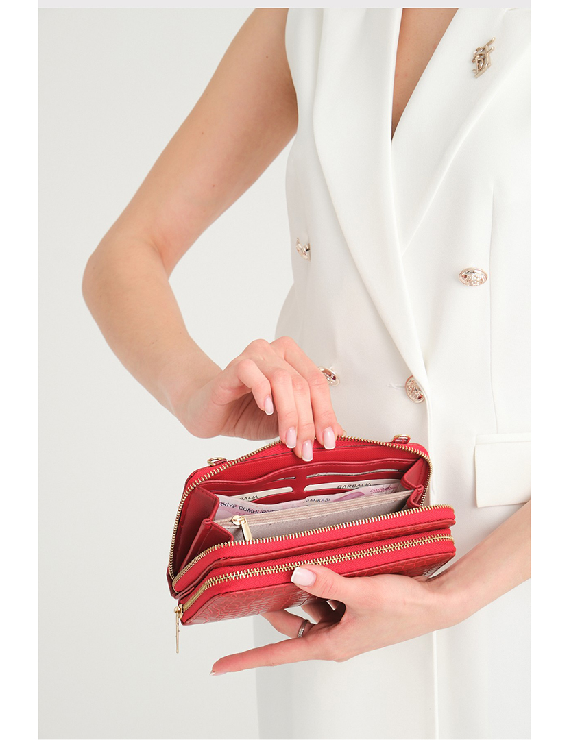 Carteira Senhora Lizard Vermelho