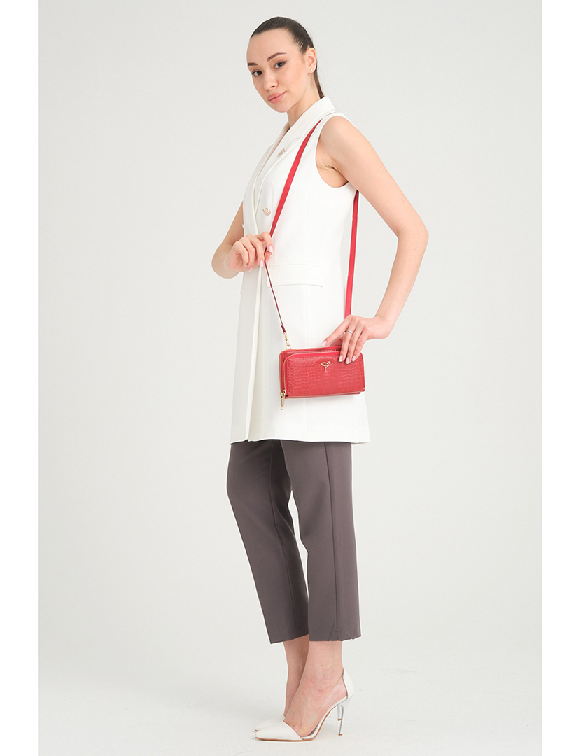 Carteira Senhora Lizard Vermelho