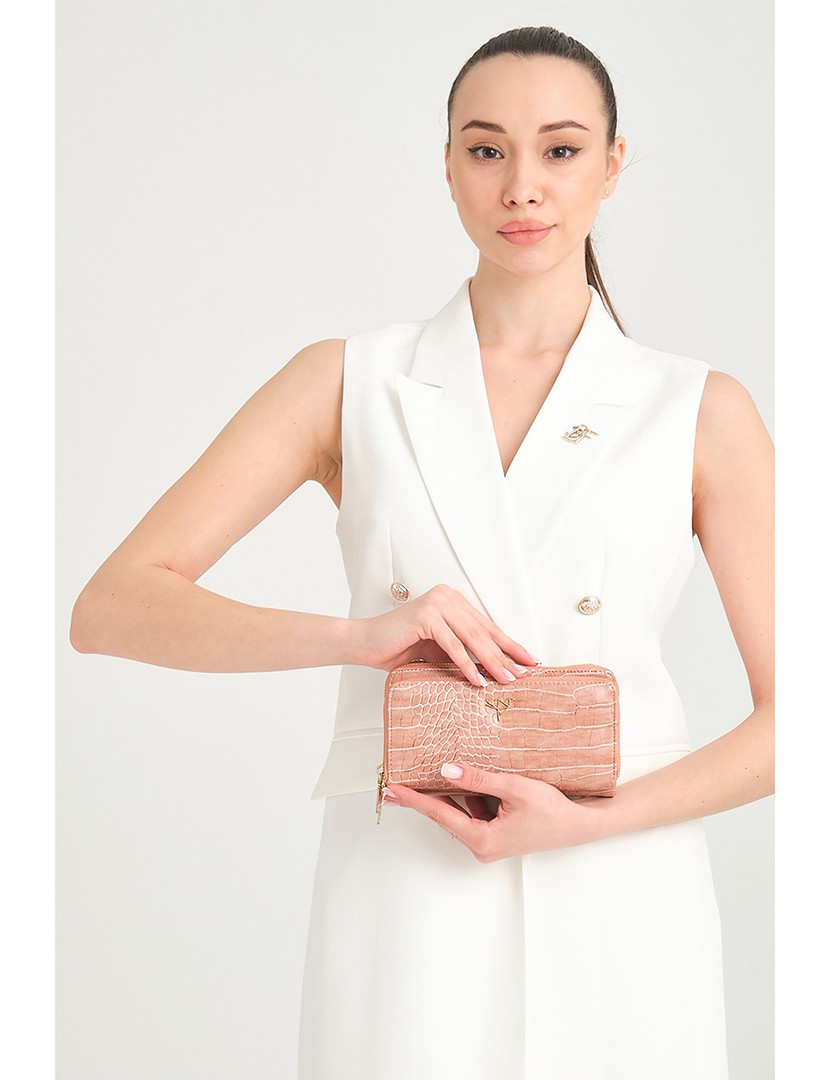 Carteira Senhora Lizard Rosa