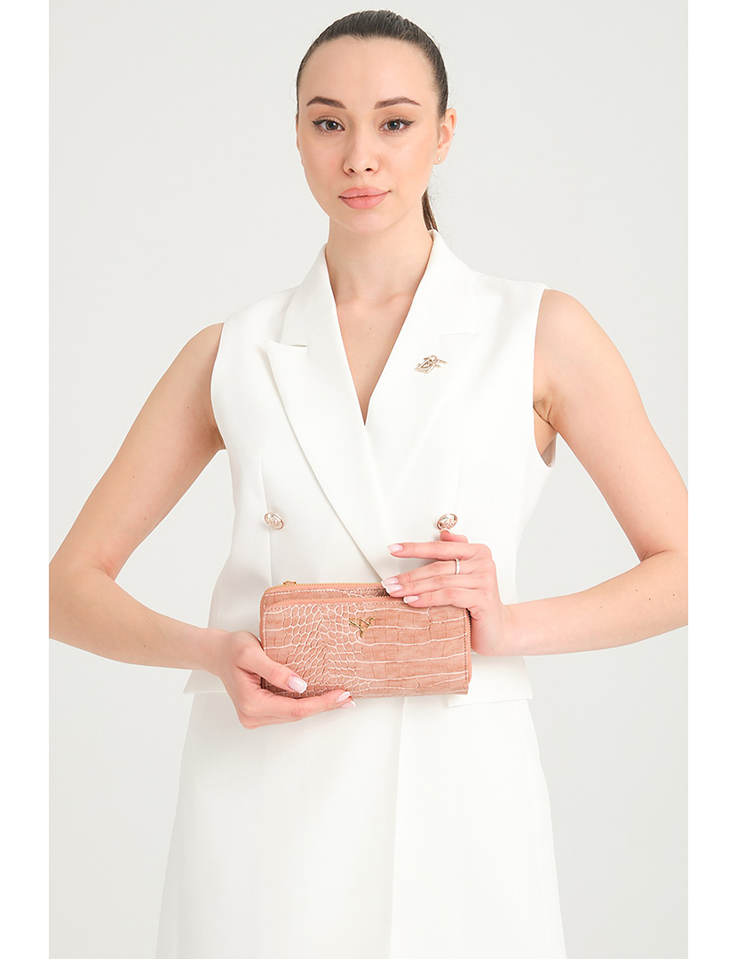 Carteira Senhora Lizard Rosa