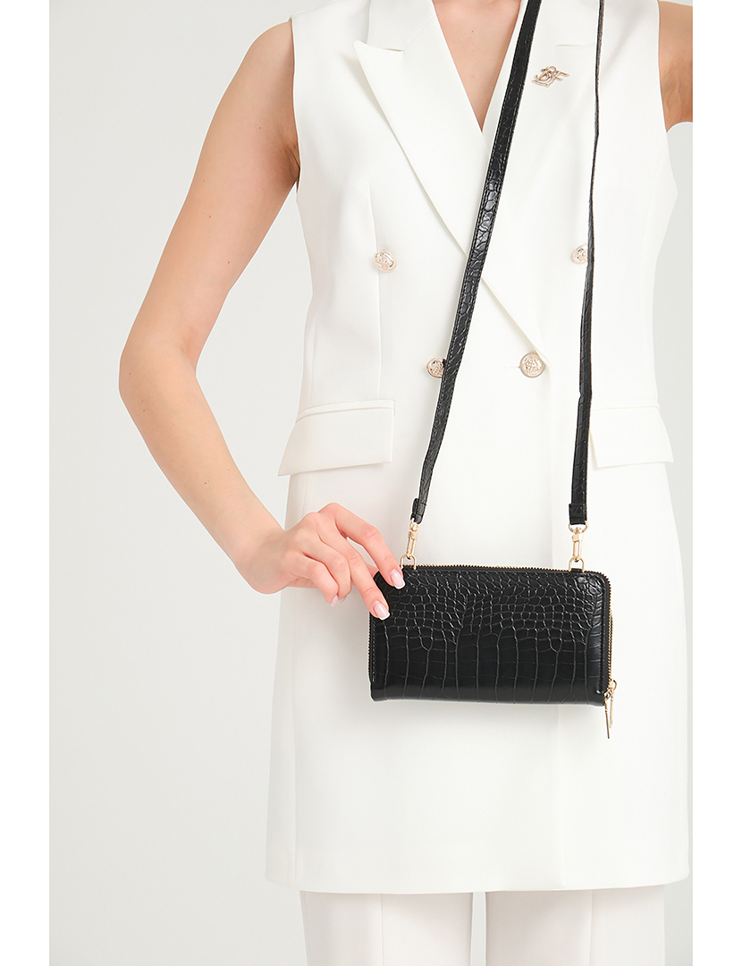 Carteira Senhora Lizard Preto