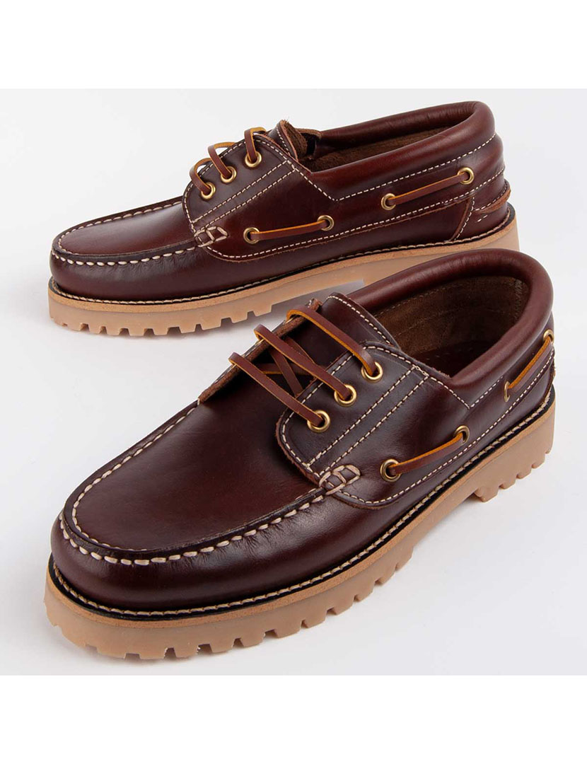 Sapatos Náuticos Senhora Castanho