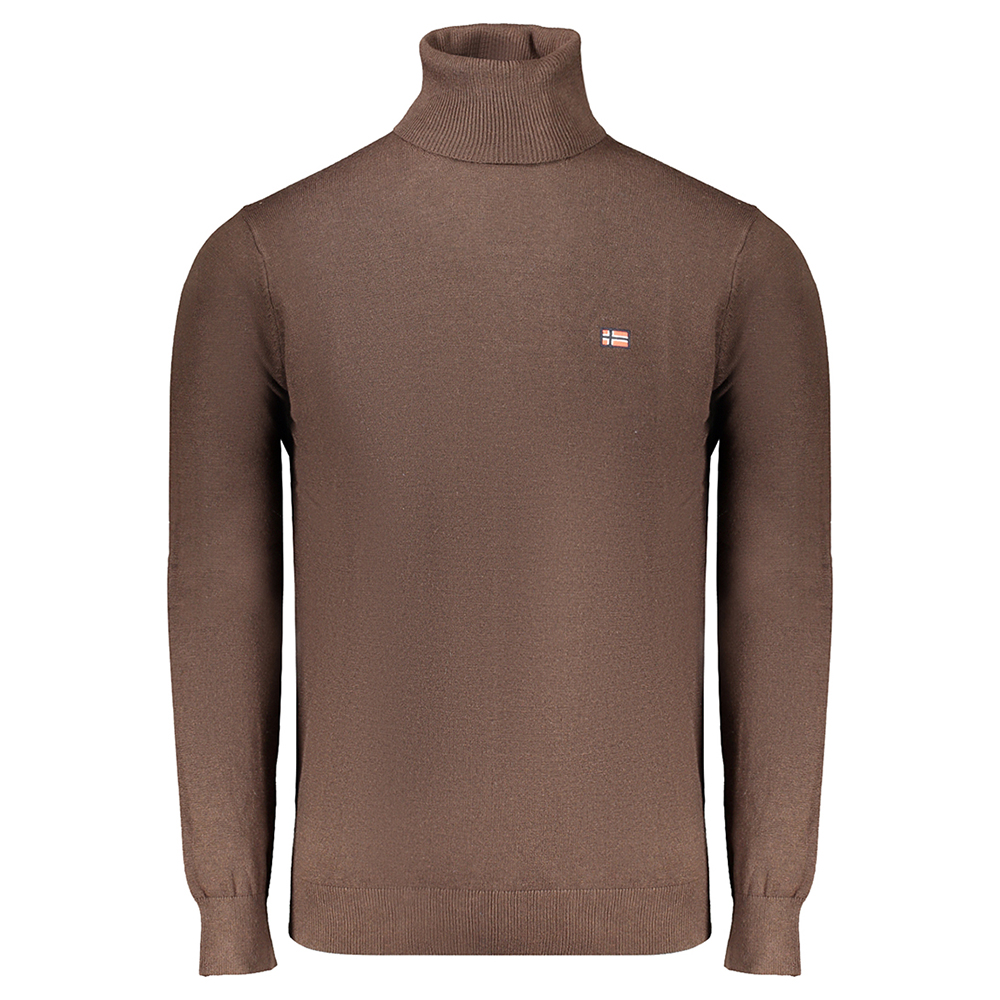 Camisola Gola Alta Homem Castanho