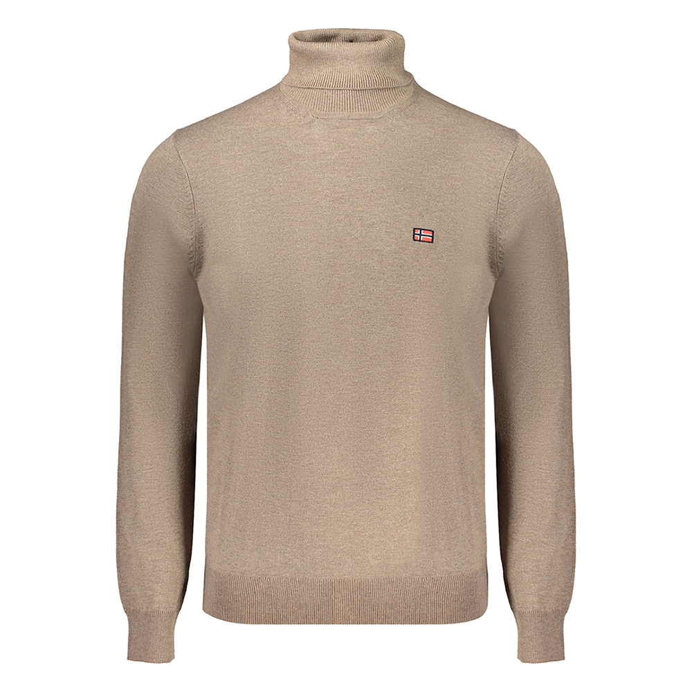 Camisola Gola Alta Homem Castanho