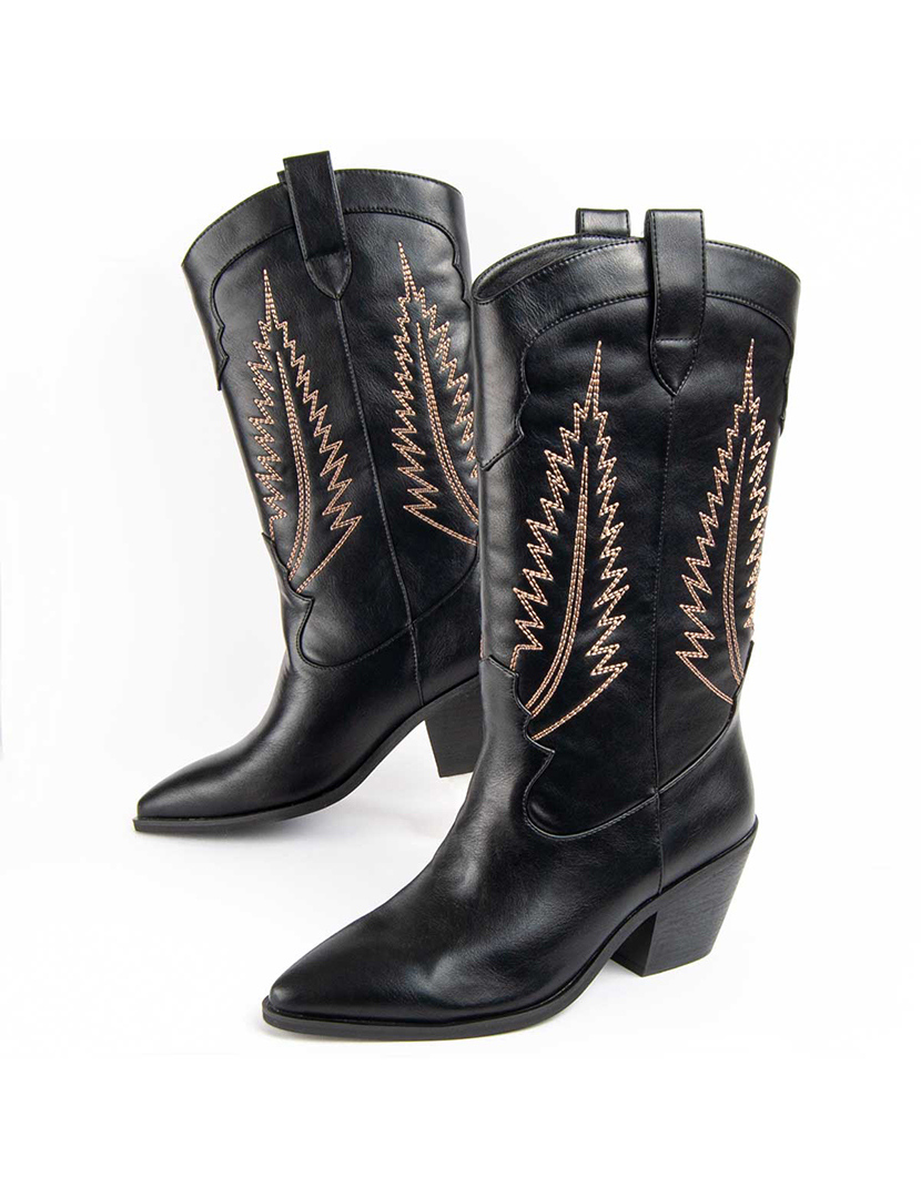 Botas de Salto Senhora Preto