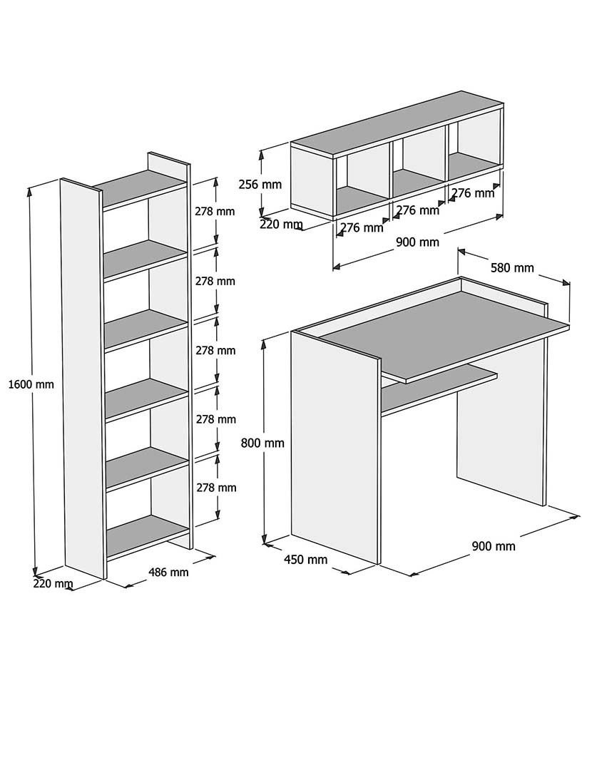 Secretária & Estante Matilda