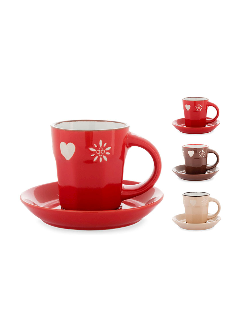 Set 4 Xícaras de Café Chalet com Prato