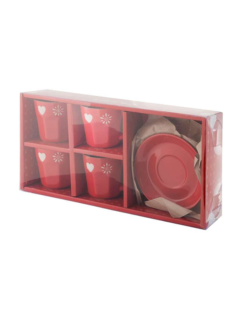 Set 4 Xícaras de Café Chalet com Prato