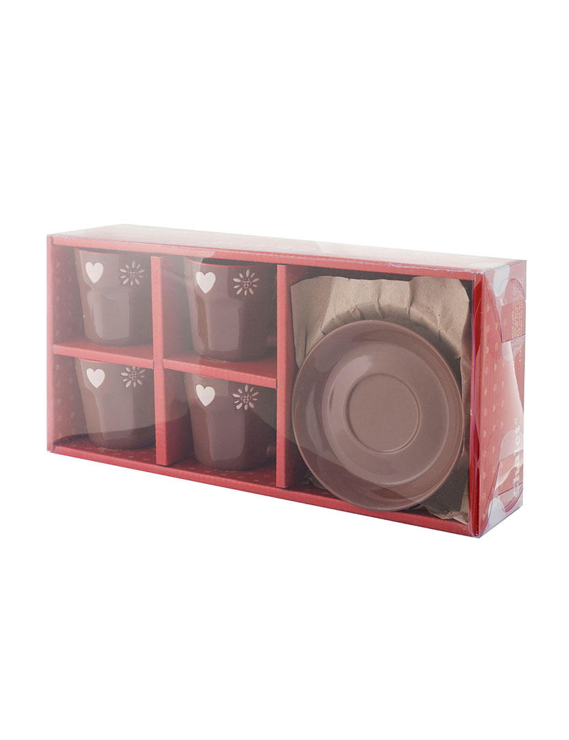 Set 4 Xícaras de Café Chalet com Prato