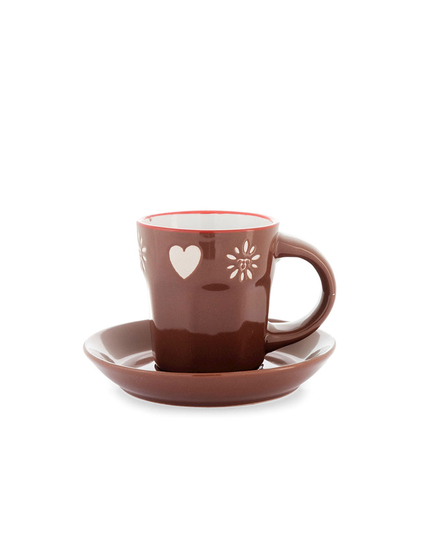 Set 4 Xícaras de Café Chalet com Prato