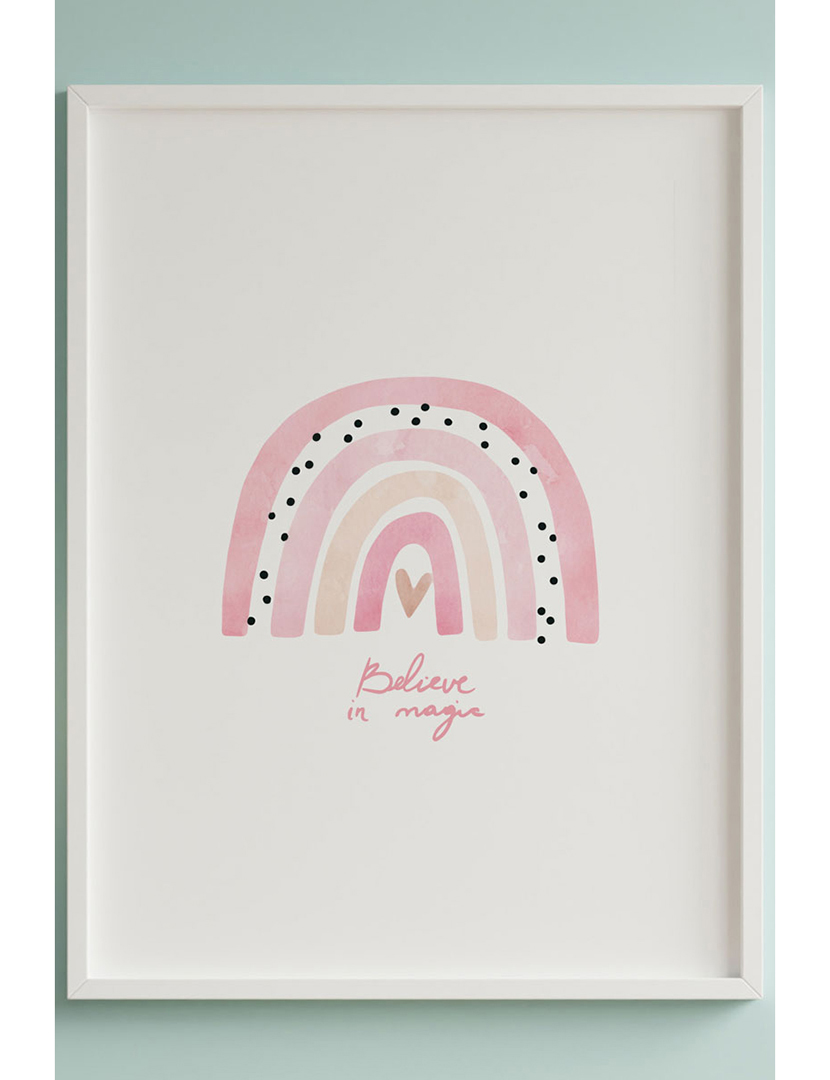 Quadro Lâmina Arco Íris Rosa