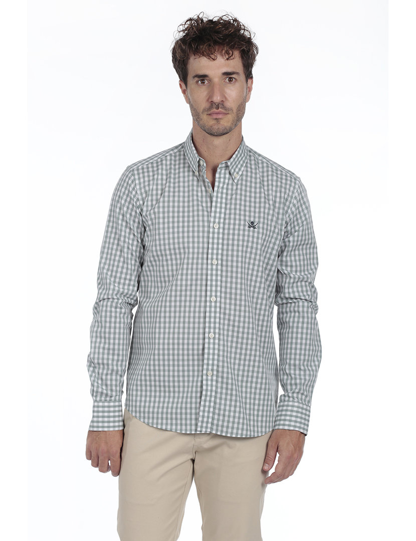 Camisa Homem Algodão Verde