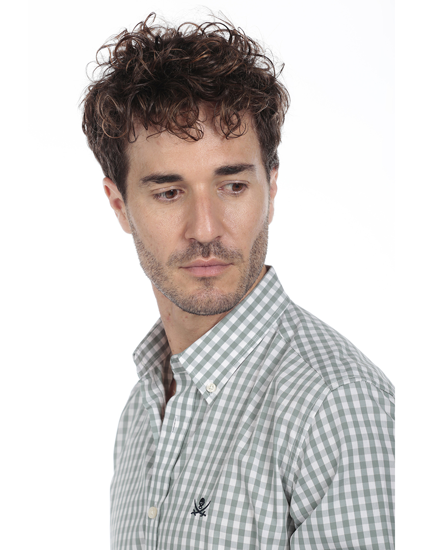 Camisa Homem Algodão Verde