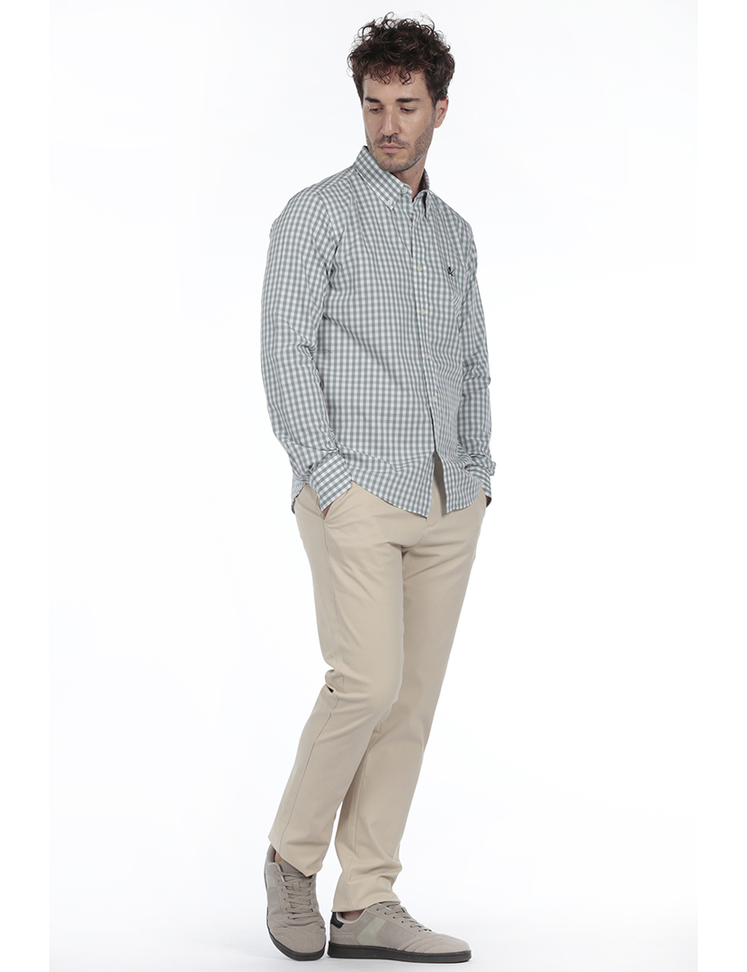 Camisa Homem Algodão Verde