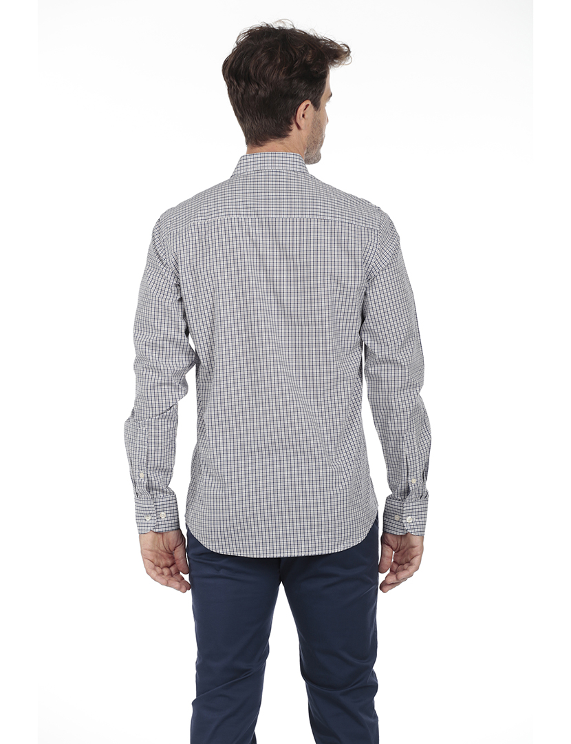 Camisa Homem Algodão Azul e Vermelho MultiCor