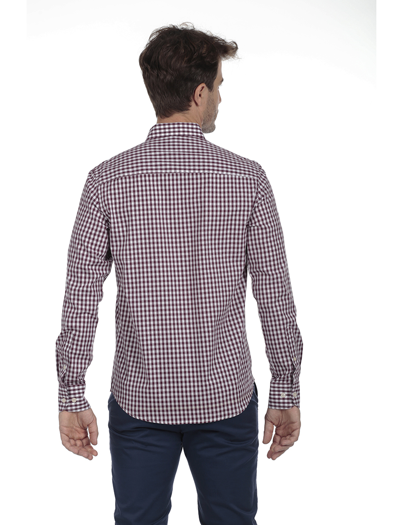 Camisa Homem Algodão Castanho