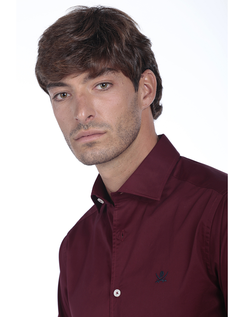 Camisa Homem Gabardina Castanho