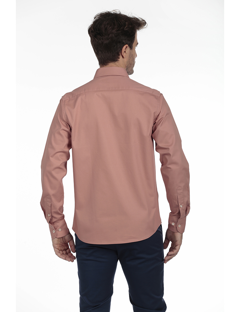 Camisa Homem Gabardina Rosa