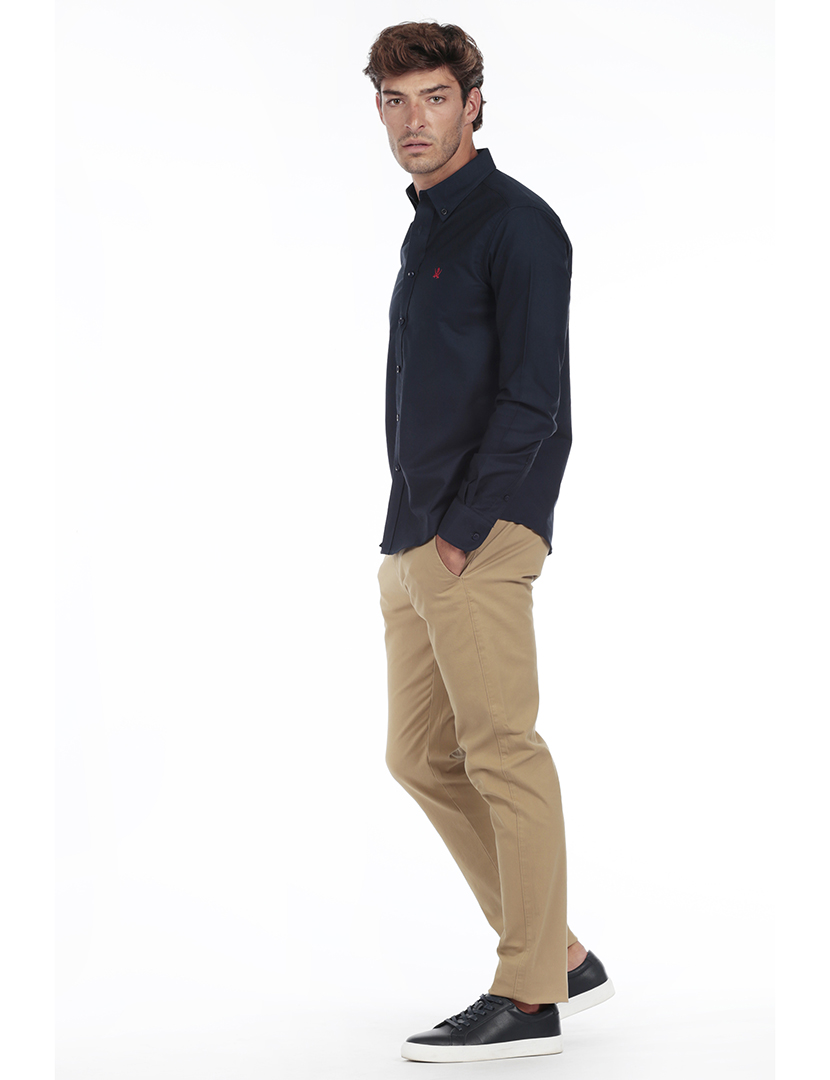 Camisa Homem Oxford Azul