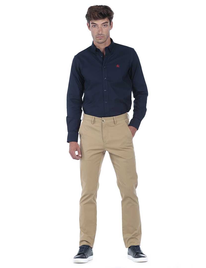 Camisa Homem Oxford Azul