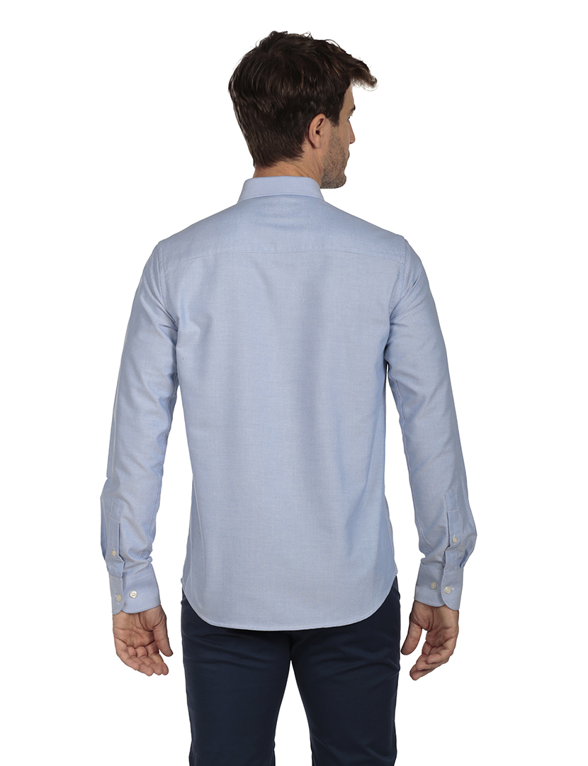 Camisa Homem Oxford Azul