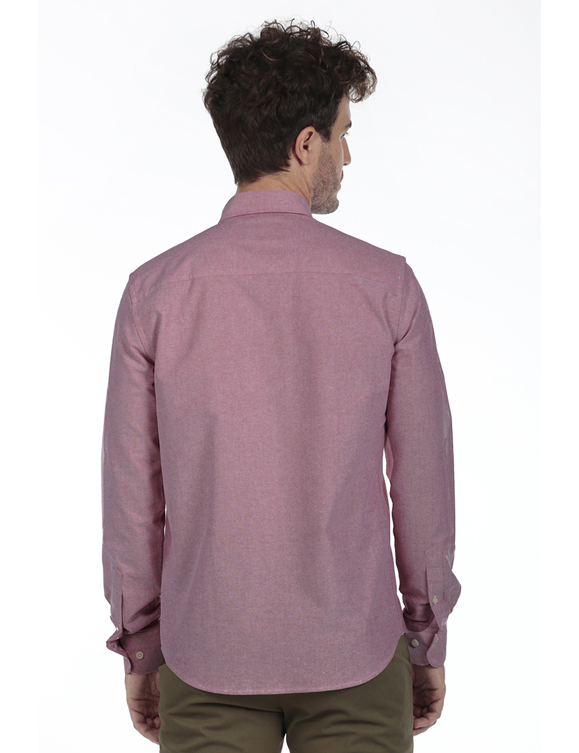 Camisa Homem Oxford Vermelho