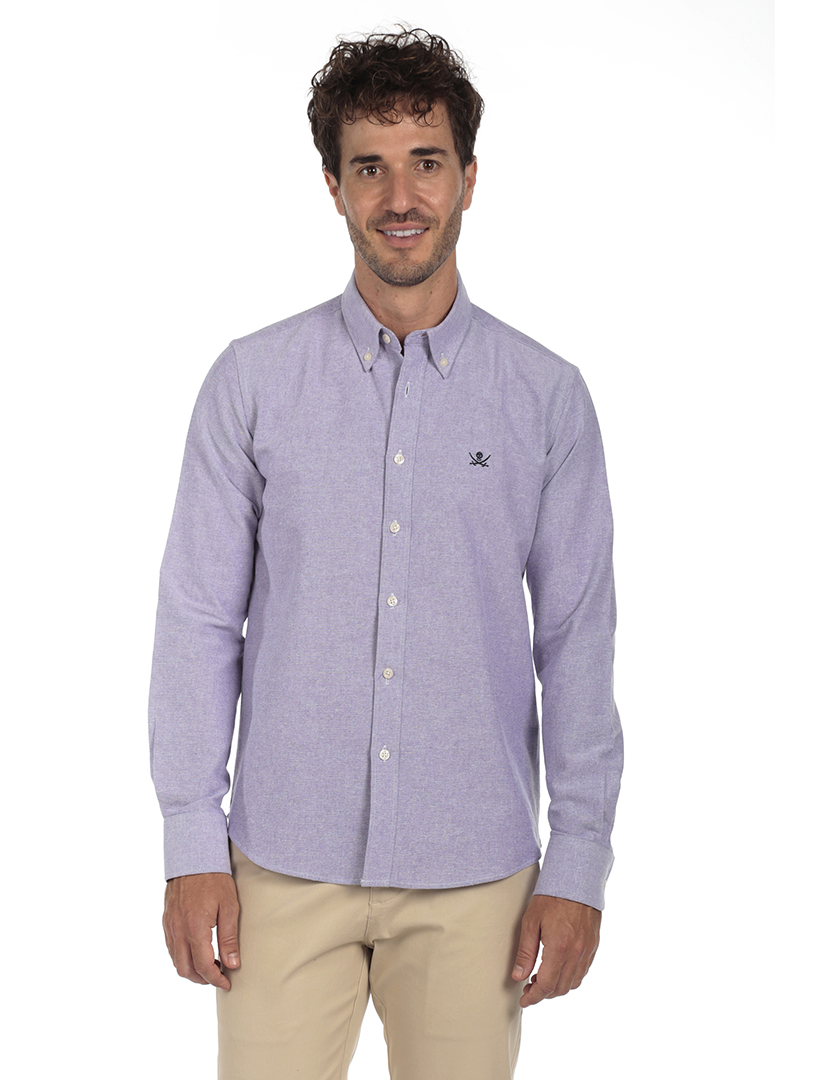 Camisa Homem Oxford Azul