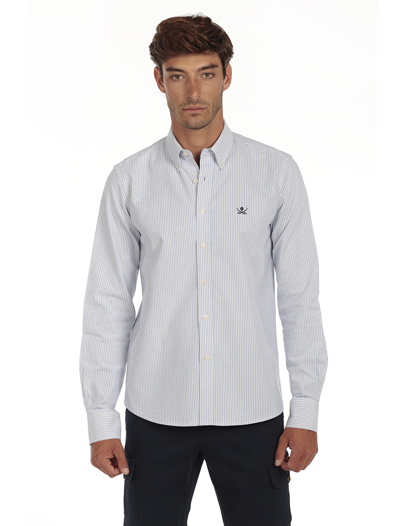 Camisa Homem Oxford Azul