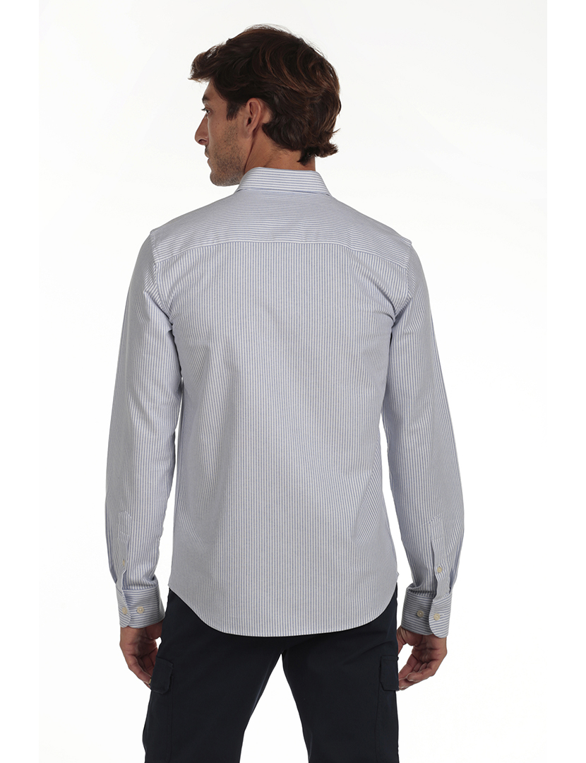 Camisa Homem Oxford Azul