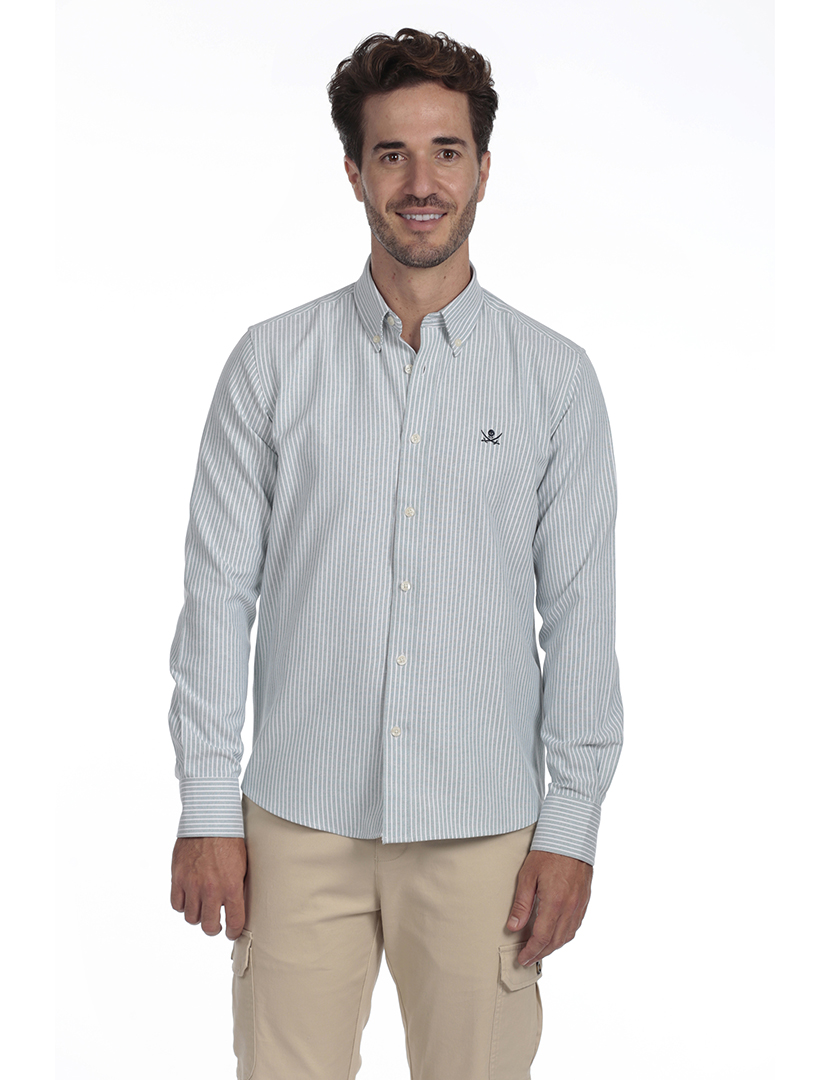 Camisa Homem Oxford Verde