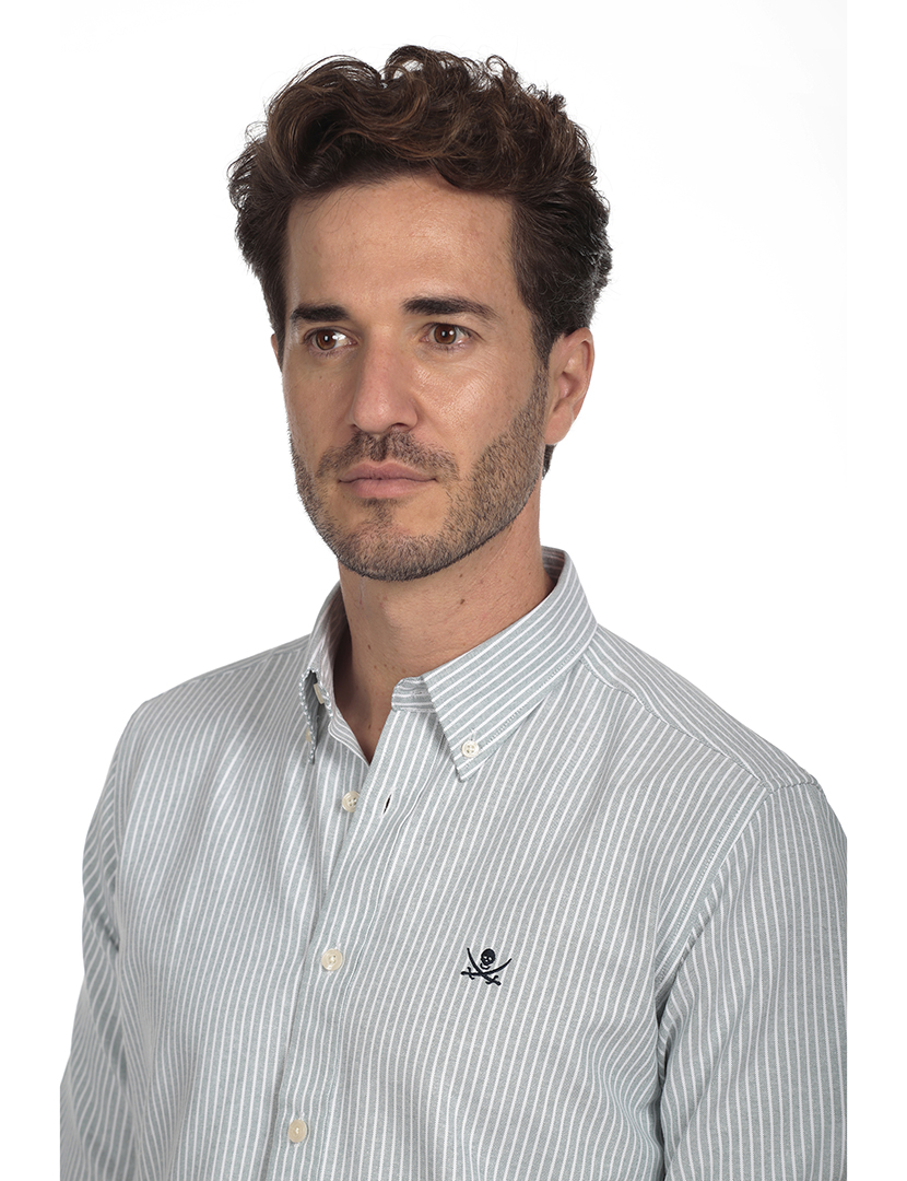 Camisa Homem Oxford Verde