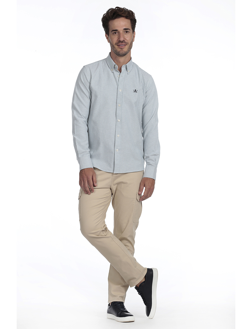 Camisa Homem Oxford Verde