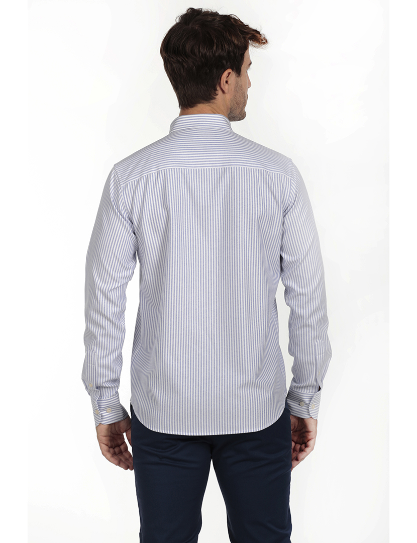 Camisa Homem Oxford Azul